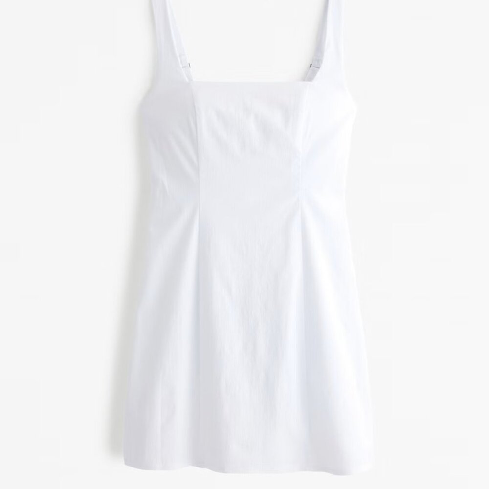 Stretch Squareneck Mini Dress